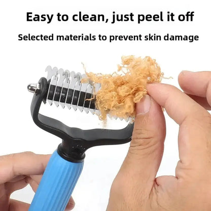 Premium Double-Sided Pet Detangling Comb: Stainless Steel Deshedding & Grooming Tool for Dogs