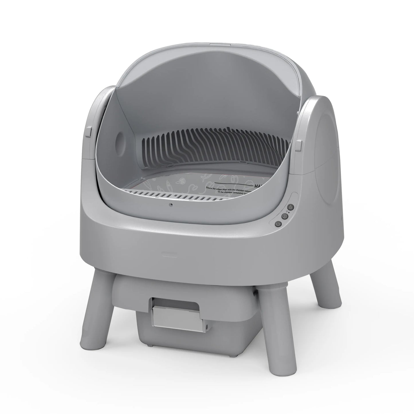 Petpivot Autoscooper 11: Open-Top Self-Cleaning Cat Litter Box with Odor Control (Trash Bags Included)