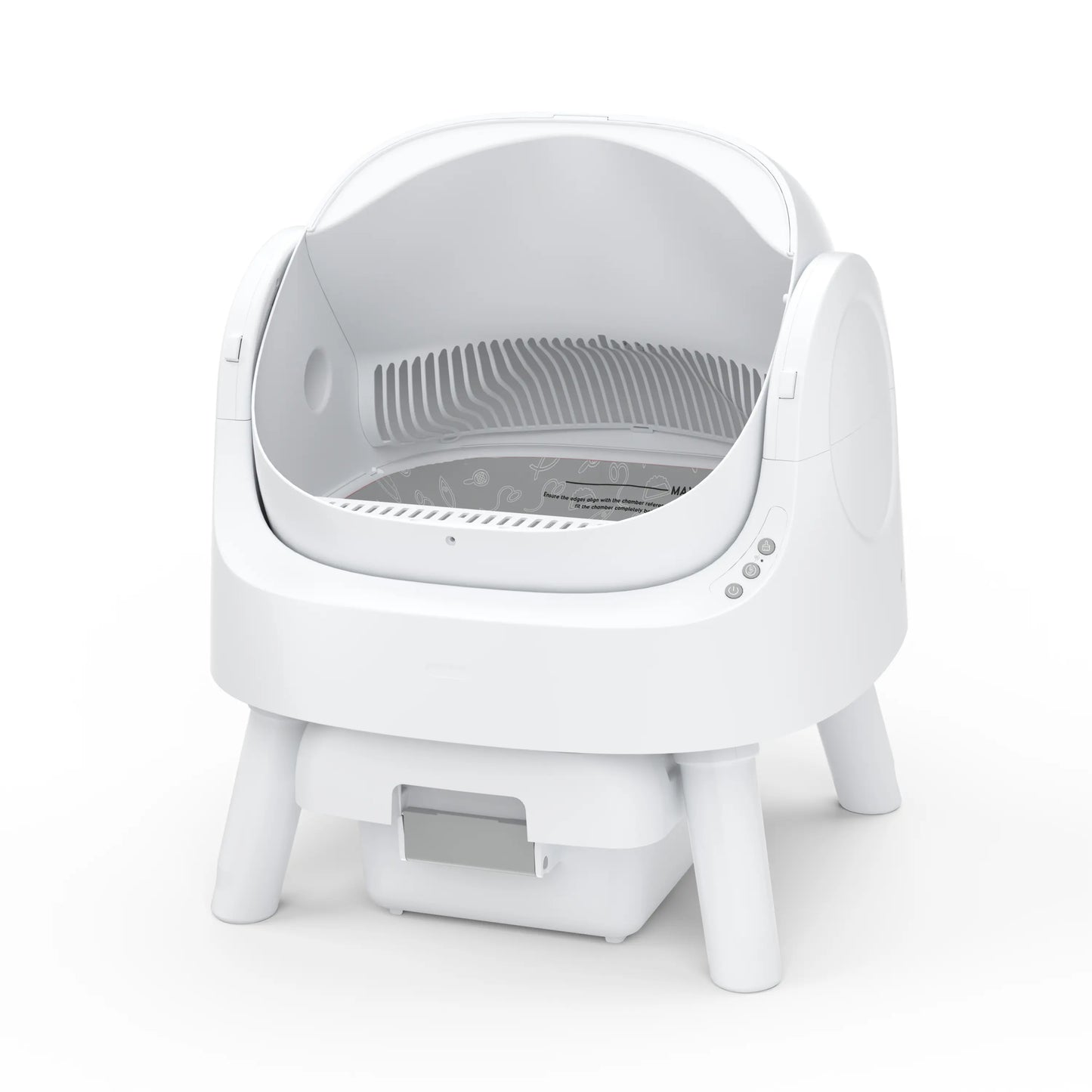Petpivot Autoscooper 11: Open-Top Self-Cleaning Cat Litter Box with Odor Control (Trash Bags Included)