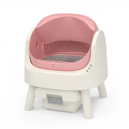 Petpivot Autoscooper 11: Open-Top Self-Cleaning Cat Litter Box with Odor Control (Trash Bags Included)