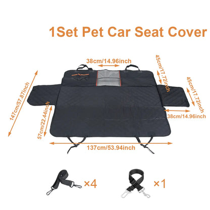 Dog Car Hammock Cover - Waterproof, Heavy-Duty, Scratch-Proof, Nonslip, Soft Protector for Cars, Trucks, Suvs | Waterproof Seat Protectors